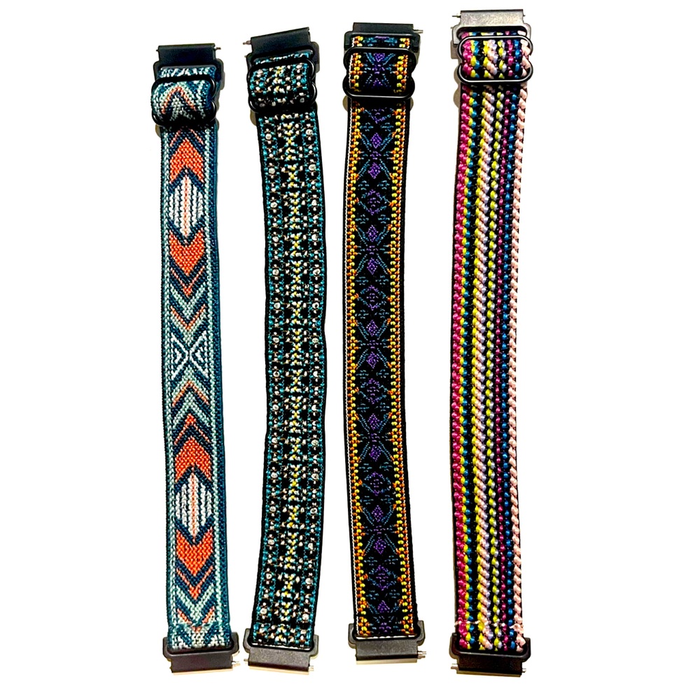 Four Smart watch stretchy bands 20mm adjustable